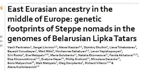 Likapu-Tatars in Eastern European diaspora still retain about 30% of original Turkic DNA.

