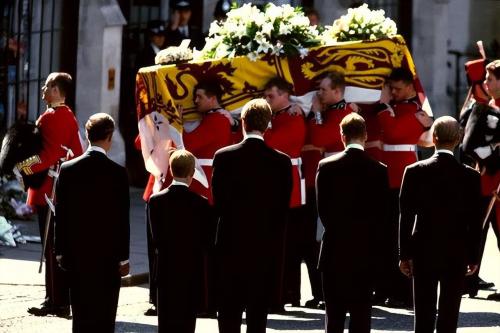 After Diana's death: no cremation, no conventional coffin, buried in a lead coffin of 635 gins.
